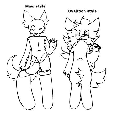 2 furry art styles you may request